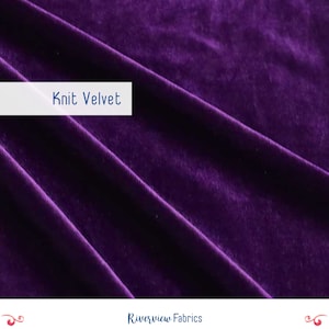 Stretch Velvet Fabric by the Yard, Purple, Fabric Merchants, Apparel Fabric