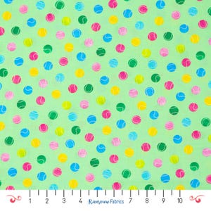 Tennis Ball Fabric By the Yard, Court and Club Collection, Freckle + Lollie, 100% Cotton, Fat Quarters