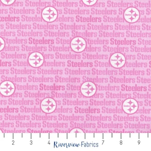 NFL - Pittsburgh Steelers - Pink | Fabric Traditions | Quilting Cotton Fabric By the Yard, Fat Quarters | 60&quot; Wide
