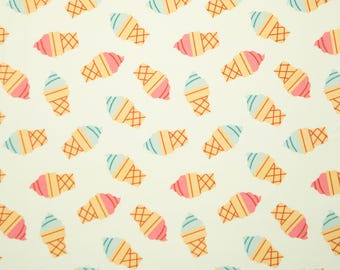 Ice Cream Fabric By the Yard, Off-White, Food Trucks Collection, Paintbrush Studio Fabrics, 100% Quilting Cotton, Fat Quarters