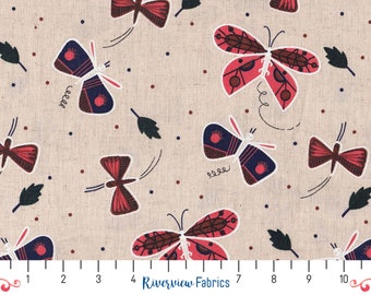 Plant Peeps - Flutter | Cloud9 Fabrics | GOTS Certified Cotton Fabric By the Yard, Fat Quarters