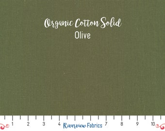 Cirrus Solids -  Olive | Cloud9 Fabrics | GOTS Certified Organic Quilting Cotton Fabric By the Yard, Fat Quarters