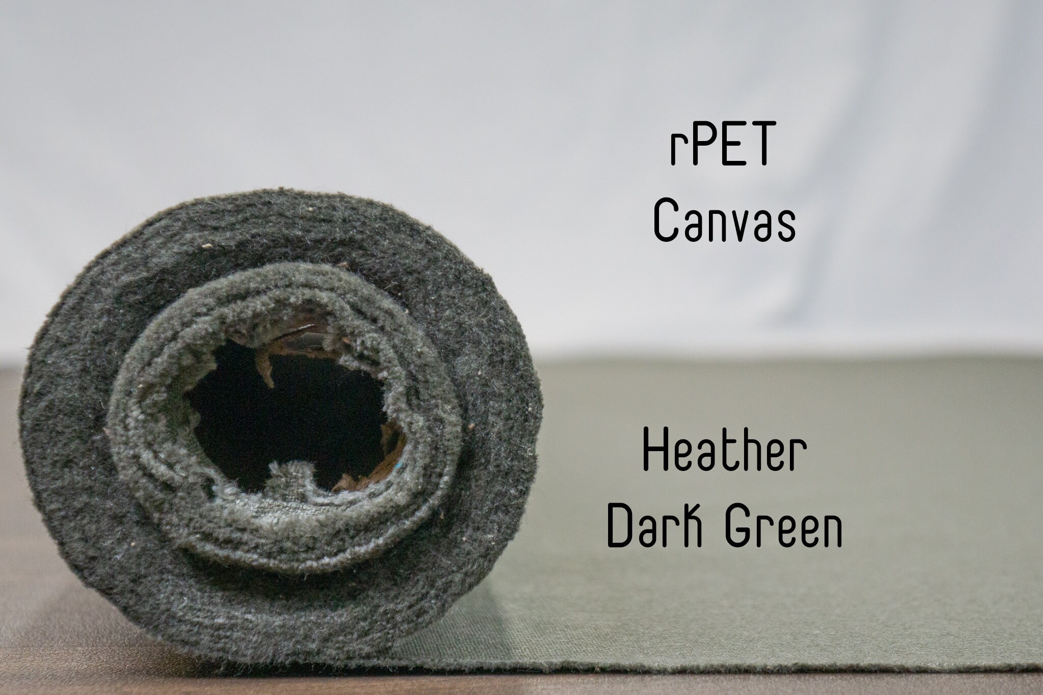 Canvas - Heather Dark Green - Recycled Polyester & Cotton | Eco-friendly Polyester Made from Recycled Plastic Bottles | Fabric By the Yard