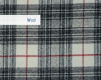 Karostoff aus Wollmischgewebe in großen Mengen: Schwarz, Weiß, Rot