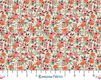 Rifle Paper Co Fabric, Floral Fabric, Fabric by the Yard, Primavera Rosa, Cotton Fabric, Quilting Fabric, Fat Quarters