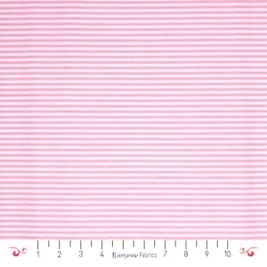 Striped Fabric by the Yard, Pink and White, Riley Blake Designs, 100% Quilting Cotton, Fat Quarters, Blender Fabric