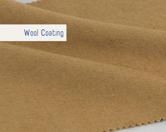 Wool Melton Coating Fabric Remnants, Taupe
