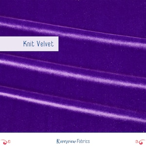 Stretch Velvet Fabric by the Yard, Indigo, Fabric Merchants, Apparel Fabric