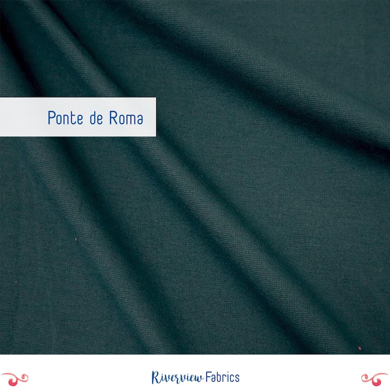 Point De Rome Ponte De Roma Fabric by the Yard: Knit, Hunter Green - Etsy