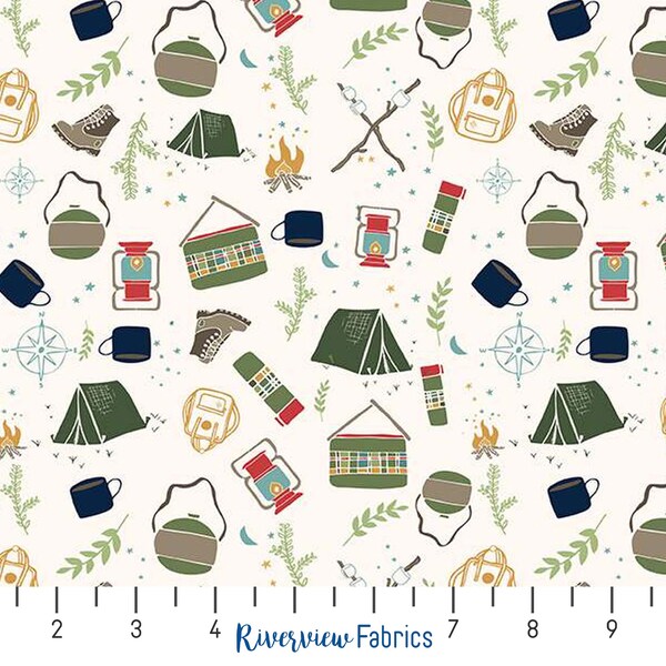 Camping Fabric Etsy