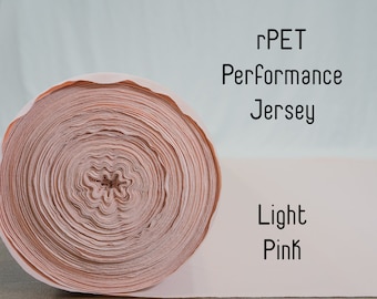 Tejido de punto de jersey de alto rendimiento cortado a medida, rosa claro
