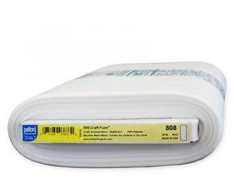 Pellon® Craft-Fuse® textielstabilisator op maat gesneden, wit, 100% polyester, voering voor kleding, woondecoratie en knutselprojecten