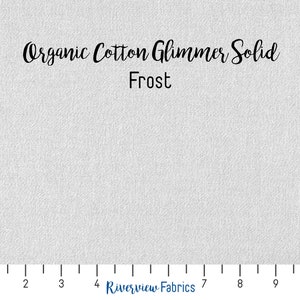 Glimmer Solids - Frost | Cloud9 Fabrics | GOTS Certified Organic Quilting Cotton Fabric By the Yard, Fat Quarters
