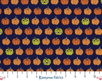 Pumpkin Fabric by the Yard, Bring Your Own Boos Collection, Cotton+Steel, 100% Quilting Cotton, Fat Quarters, Halloween Fabric, Fall Fabric