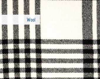 Karostoff aus Wollmischgewebe in großen Mengen: Weiß und Schwarz