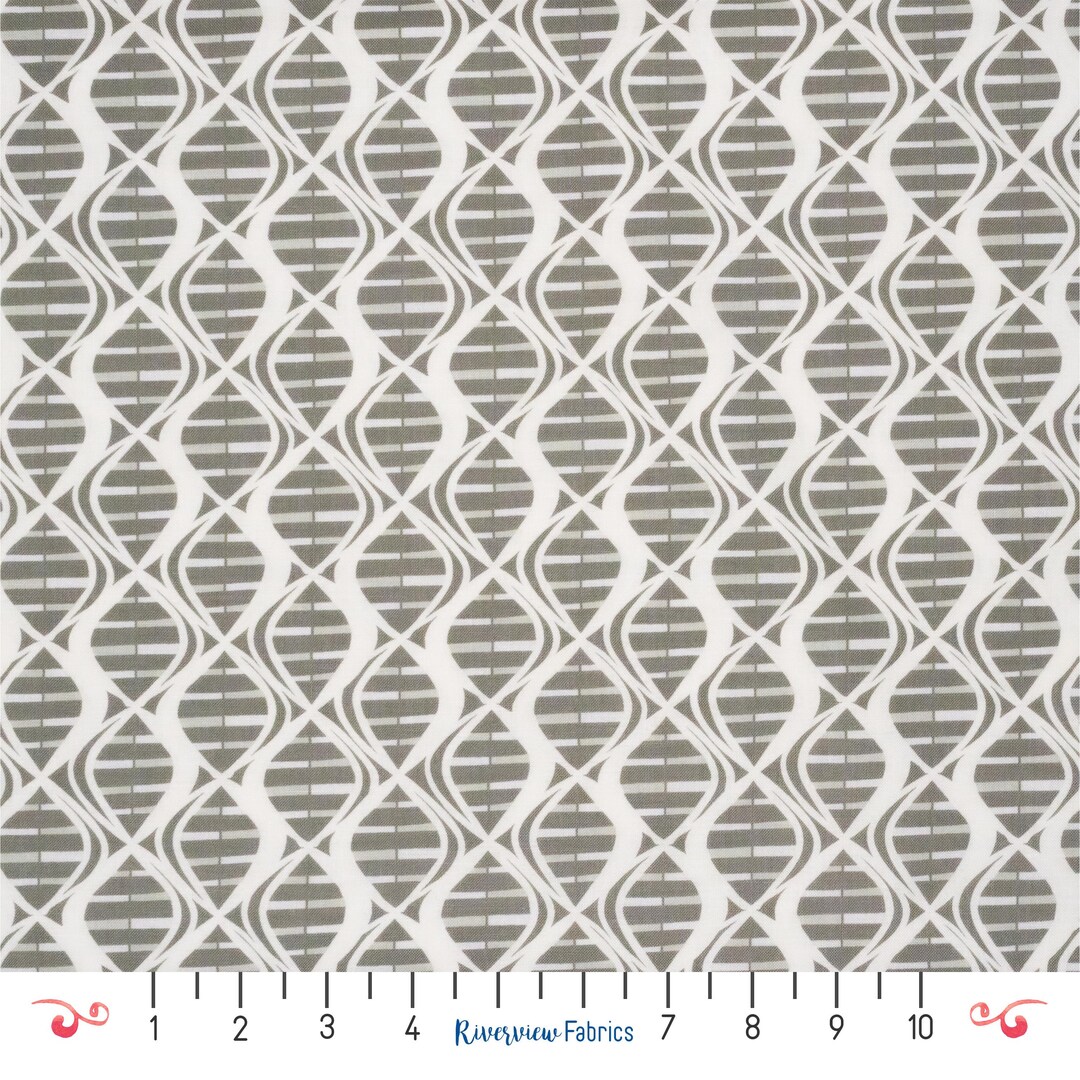 Geometric DNA Fabric by the Yard: Quilting Cotton, Gray - Etsy
