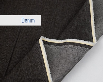 Tecido jeans elástico vendido por metro: mistura de algodão e elastano