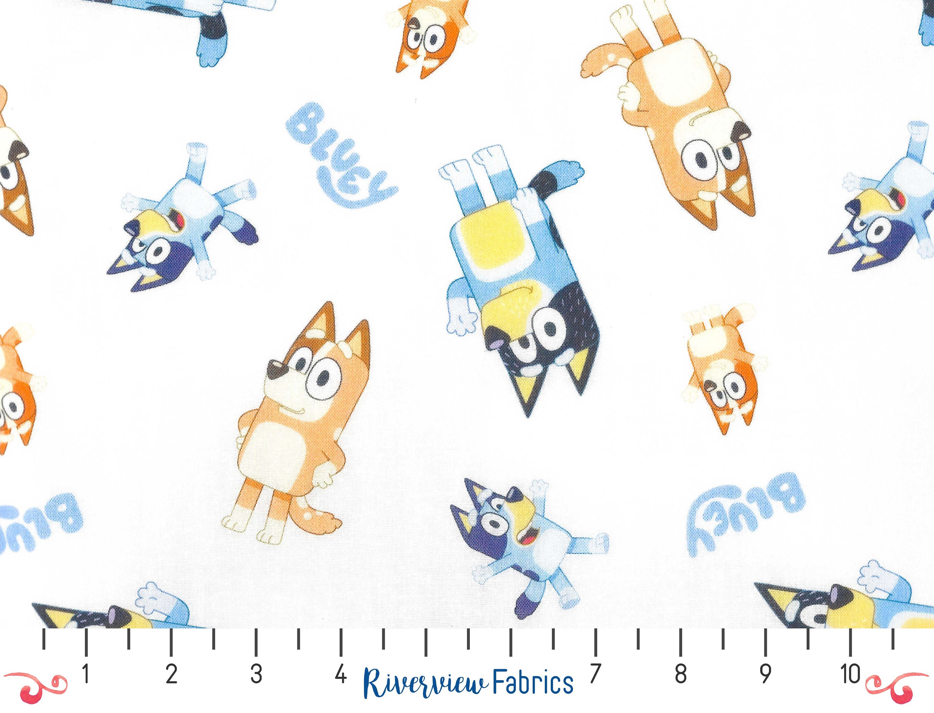 Bluey Family Fabric by the Yard, Springs Creative, Kids Fabric