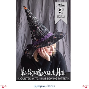 Quilted Witch Hat Pattern, The Spellbound Hat Pattern, Melissa Mortenson, Physical Pattern