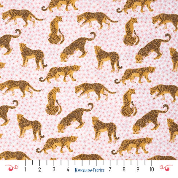 Cheetah Fabric by the Yard: Quilting Cotton, Organic
