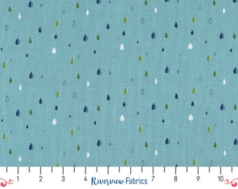 W4273 Spring Showers Cotton Rain Drops Quilt Fabric Another Point of View for Windham Fabrics Raindrops in Raspberry Pink 38958-1