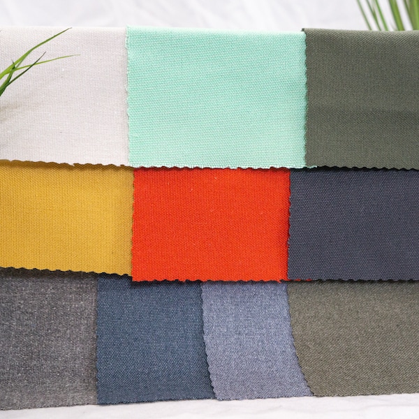 Canvas Swatch - Recycled Polyester and Cotton | Fabric Samples | Eco-friendly Sustainable Fabric Made from Plastic Bottles