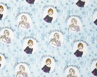 Frozen 2 Fabric by the Yard, Anna and Elsa, Licensed Disney Fabric, Springs Creative, Quilting Cotton, 100% Cotton, Fat Quarters