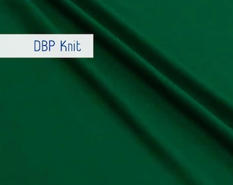 Effen jersey gebreide stof op maat gesneden, jagersgroen, dubbel geborsteld polyester, stoffenhandel, kledingstof, zacht, kleding, DBP