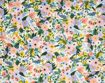 Rifle Paper Co. Floral Fabric By the Yard, Petite Garden Party, Off-White, Garden Party Collection, 100% Quilting Cotton, Fat Quarters