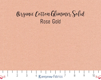 Glimmer Solids - Rose Gold | Cloud9 Fabrics | Organic Cotton | Quilting Cotton | Fabric By the Yard