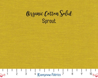 Cirrus Solids -  Sprout | Cloud9 Fabrics | GOTS Certified Organic Quilting Cotton Fabric By the Yard, Fat Quarters
