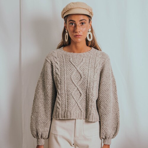 HANDMADE FISHERMAN SWEATER Merino Wool 