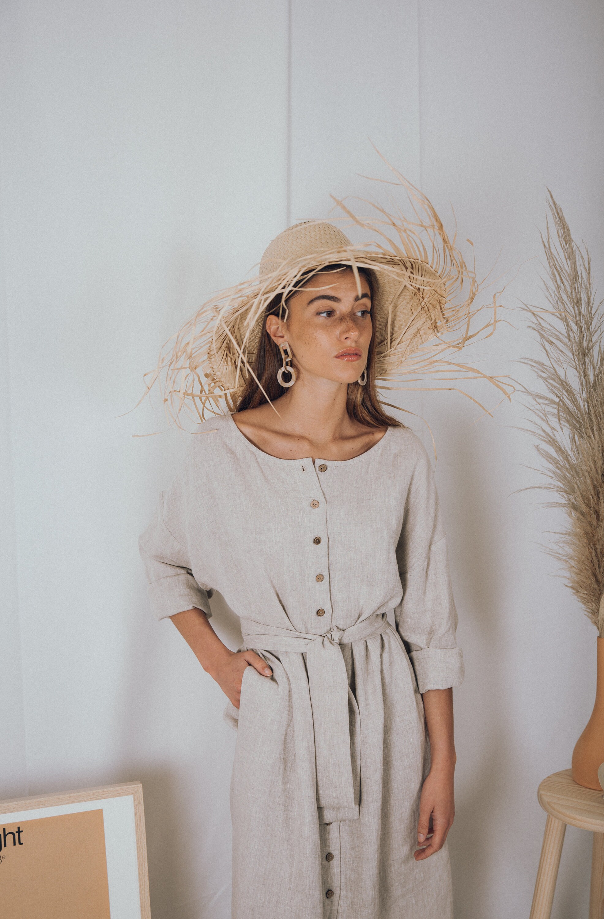 Zara Платья Лен фото 23