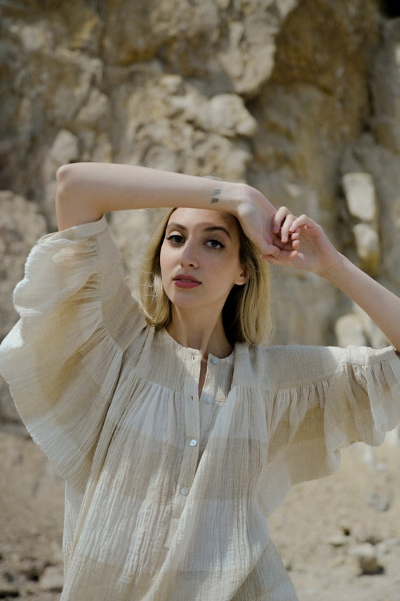 boho blouse peasant top