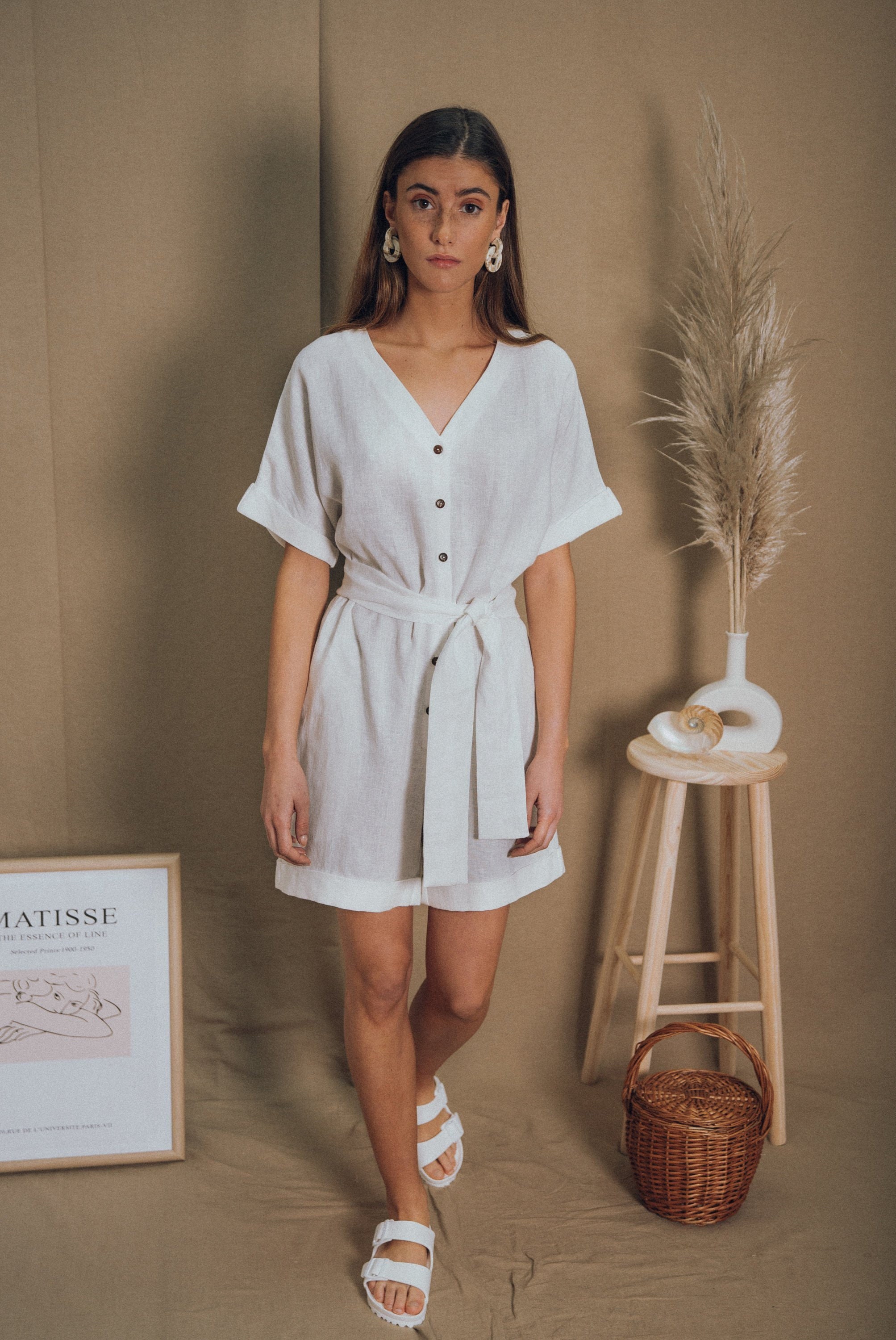 womens linen jumpsuit uk