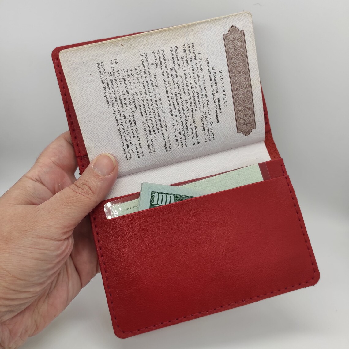 Leather passport holder/Document wallet/leather wallet for Etsy