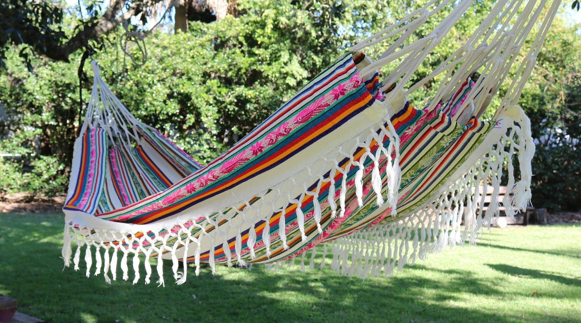 Vibrant Inca Hammock - Lightweight, Double, Handmade Ultra-Comfy for Outdoor Bliss & Relaxation