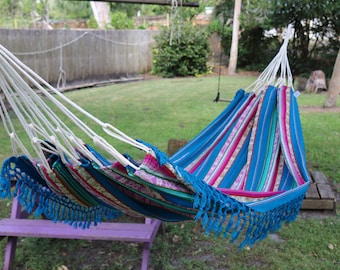 Vibrant Inca Hammock - Lightweight, Double, Handmade Ultra-Comfy for Outdoor Bliss & Relaxation