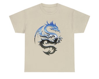 Camiseta Dragon Unisex Heavy Cotton, respiración de fuego, negro, azul, derg, regalo