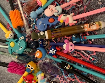 Fun Pens/ Pencils, mystery, cute designs, back to school, supplies, pens, pencils, mechanical pencils