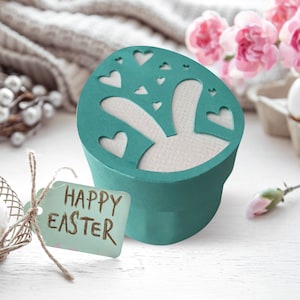 Osterbox SVG, Geschenkbox Digitale Dateien, Osterhase SVG, Ostergeschenk, Box für Leckereien, DIY Box, Kinder Gastgeschenk, Papierhandwerk Geschenk