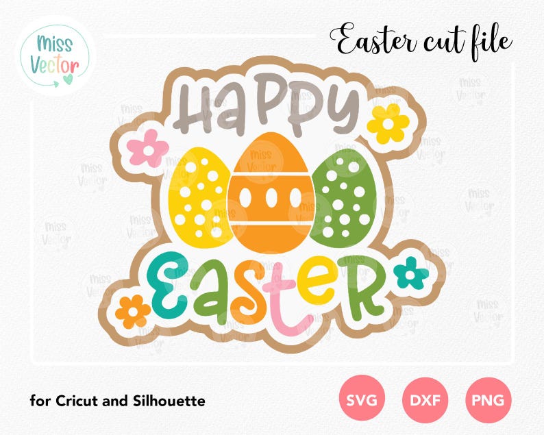 Happy Easter Cut File, EASTER Sign Svg Png Dxf, Digital File for Cricut ...
