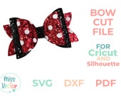 Glitter Bow Svg, Bow Svg Template, Faux Leather Bow Svg, Leather Bow Svg, Cricut Bow Svg, Hair Bow Svg, SVG Cricut cut file, Multi Layer Svg