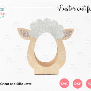 Portauovo di Pasqua SVG, portauovo di cioccolato, coniglietto pasquale SVG, bomboniera per bambini, regalo di carta artigianale, caccia alle uova di Pasqua, caramelle per bambini