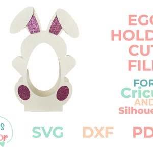 Osterhase Eierhalter SVG, Ostergeschenk, Schokoladenei Stand, Osterhase SVG, Kinder Gastgeschenk, Papierhandwerk Geschenk, Ständer für Schokoladenei