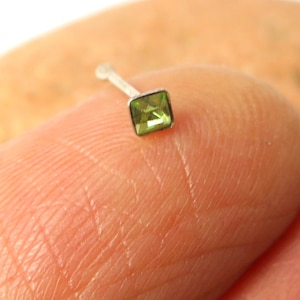 Cubic Zirconia Nose Pins: Sterling Silver Studs, Minimalist Jewelry