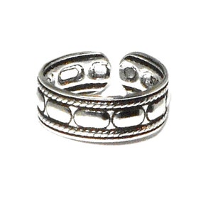 ADJUSTABLE 925 Sterling Silver TOE Ring image 1