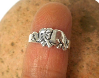 ADJUSTABLE Elephant 925 Sterling Silver TOE Ring