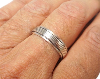 Sterling Silver Spinner 925 Ring Band