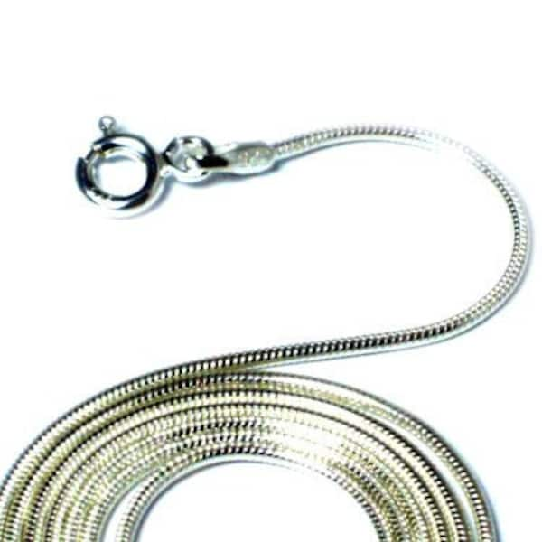 1.5 mm Sterling Silver 925 Snake Chain Necklace